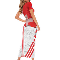 Italy Piedmont Short Sleeve Bodycon Dress Map With Flag Style - Wonder Print Shop