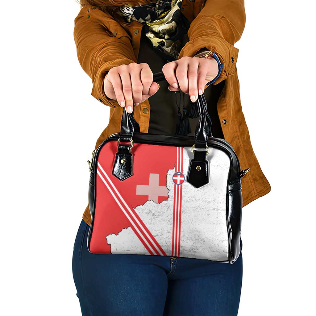 Italy Piedmont Shoulder Handbag Map With Flag Style - Wonder Print Shop