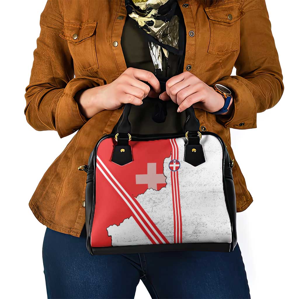 Italy Piedmont Shoulder Handbag Map With Flag Style - Wonder Print Shop