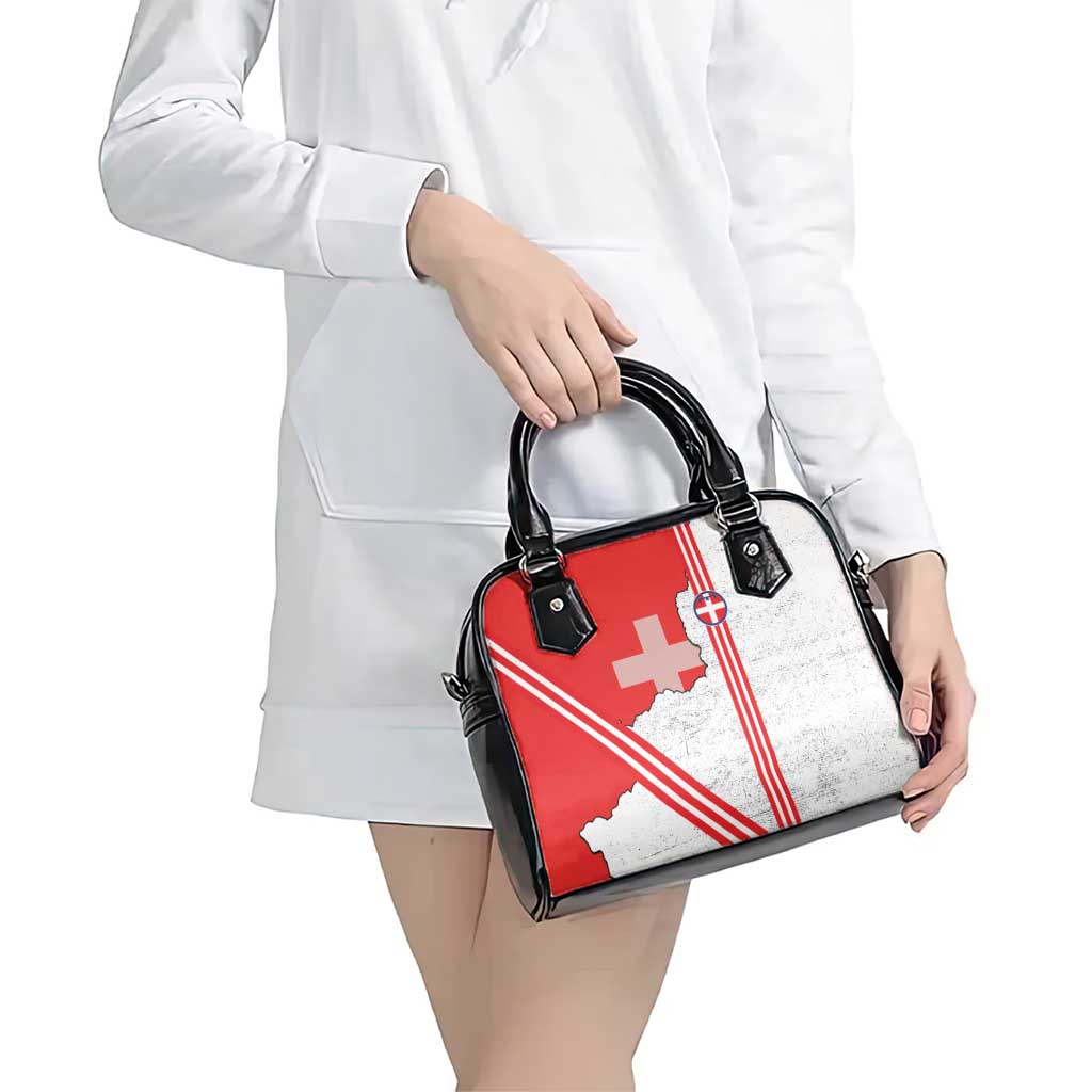 Italy Piedmont Shoulder Handbag Map With Flag Style - Wonder Print Shop