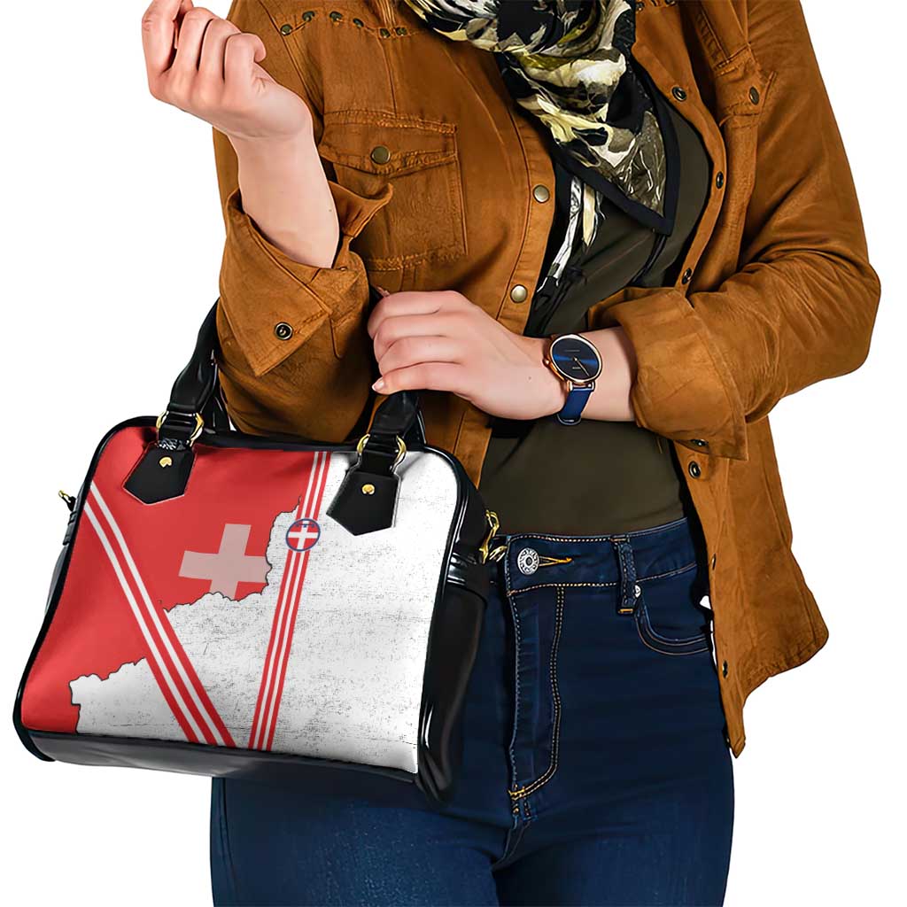 Italy Piedmont Shoulder Handbag Map With Flag Style - Wonder Print Shop