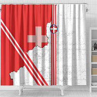 Italy Piedmont Shower Curtain Map With Flag Style - Wonder Print Shop
