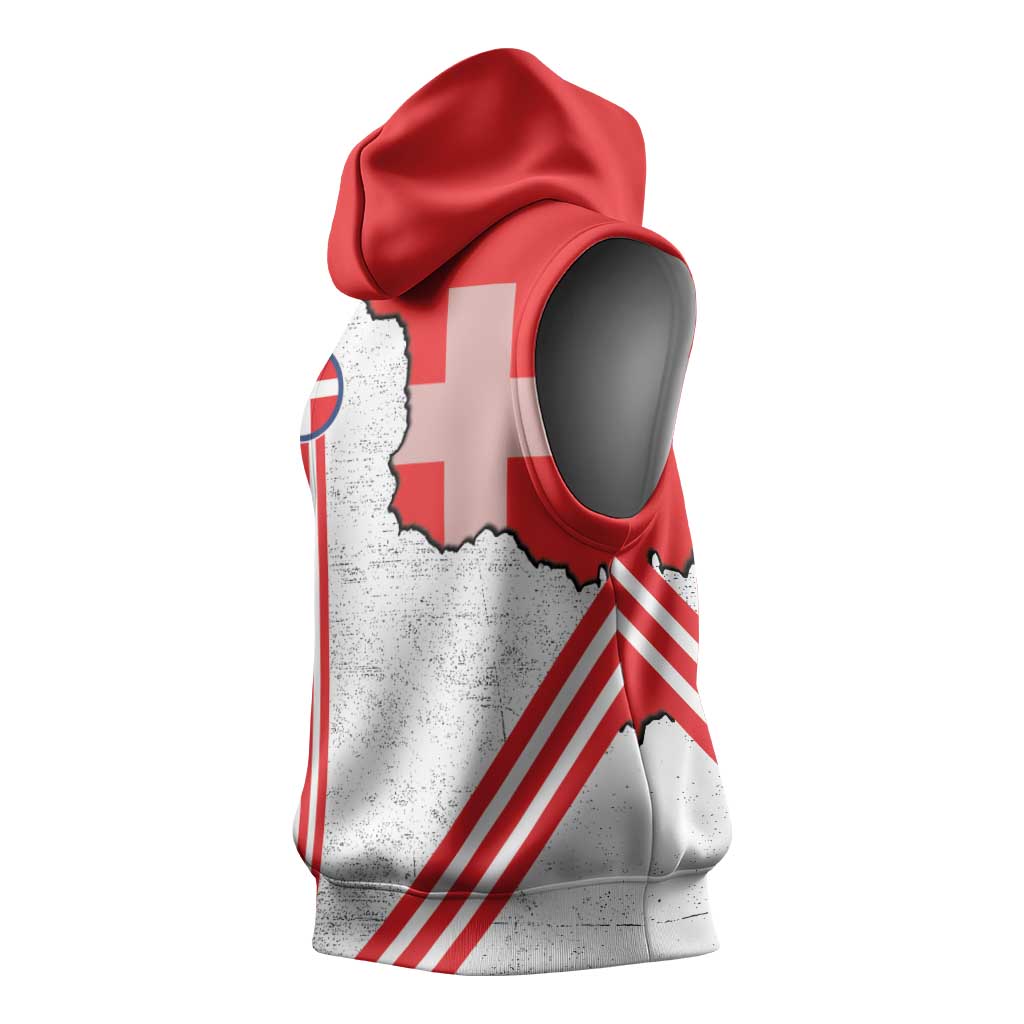 Italy Piedmont Sleeveless Hoodie Map With Flag Style - Wonder Print Shop