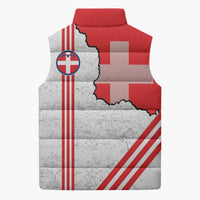 Italy Piedmont Sleeveless Puffer Jacket Map With Flag Style - Wonder Print Shop