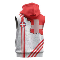 Italy Piedmont Sleeveless Zip Hoodie Map With Flag Style - Wonder Print Shop