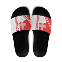 Italy Piedmont Slide Sandals Map With Flag Style - Wonder Print Shop