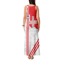 Italy Piedmont Tank Maxi Dress Map With Flag Style - Wonder Print Shop