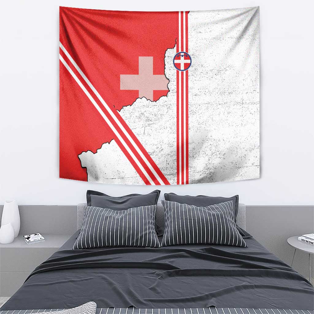 Italy Piedmont Tapestry Map With Flag Style - Wonder Print Shop