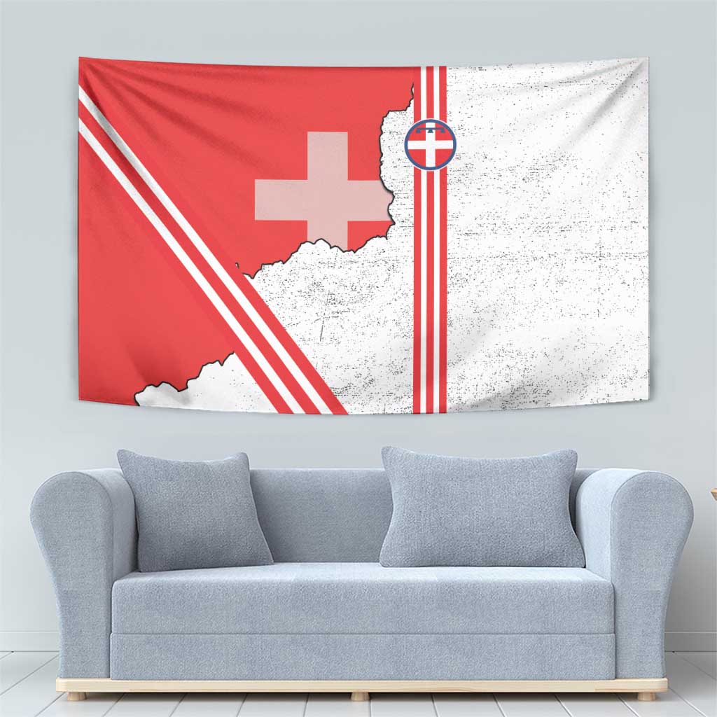 Italy Piedmont Tapestry Map With Flag Style - Wonder Print Shop