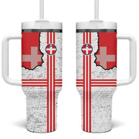 Italy Piedmont Tumbler With Handle Map With Flag Style - Wonder Print Shop