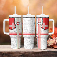 Italy Piedmont Tumbler With Handle Map With Flag Style - Wonder Print Shop