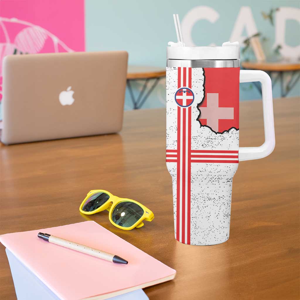 Italy Piedmont Tumbler With Handle Map With Flag Style - Wonder Print Shop