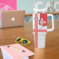 Italy Piedmont Tumbler With Handle Map With Flag Style - Wonder Print Shop