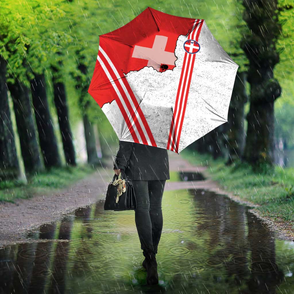 Italy Piedmont Umbrella Map With Flag Style - Wonder Print Shop