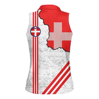 Italy Piedmont Women Sleeveless Polo Shirt Map With Flag Style - Wonder Print Shop