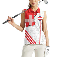 Italy Piedmont Women Sleeveless Polo Shirt Map With Flag Style - Wonder Print Shop