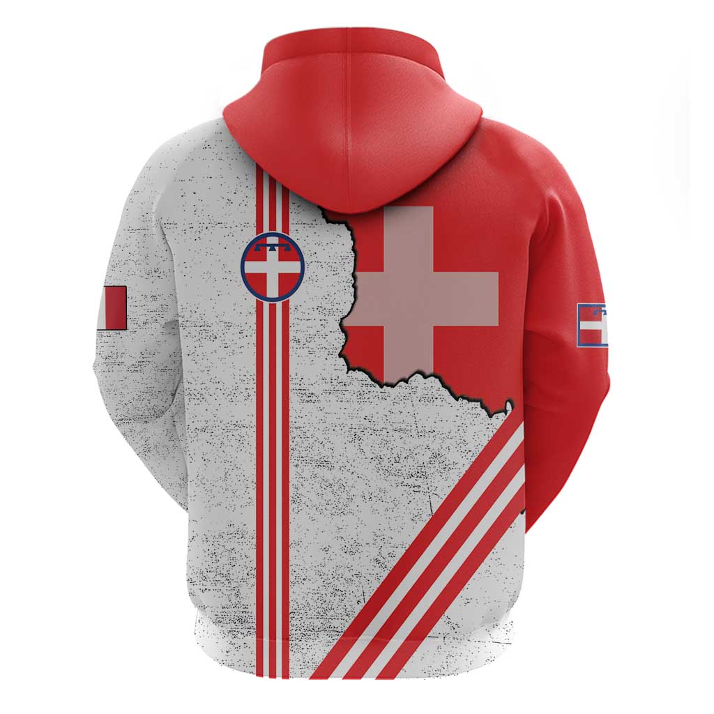 Italy Piedmont Zip Hoodie Map With Flag Style - Wonder Print Shop