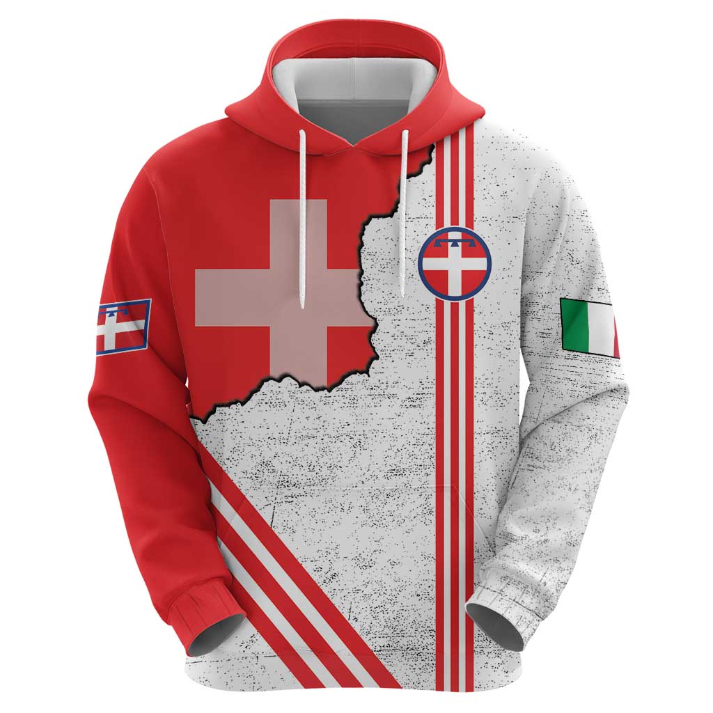 Italy Piedmont Zip Hoodie Map With Flag Style - Wonder Print Shop