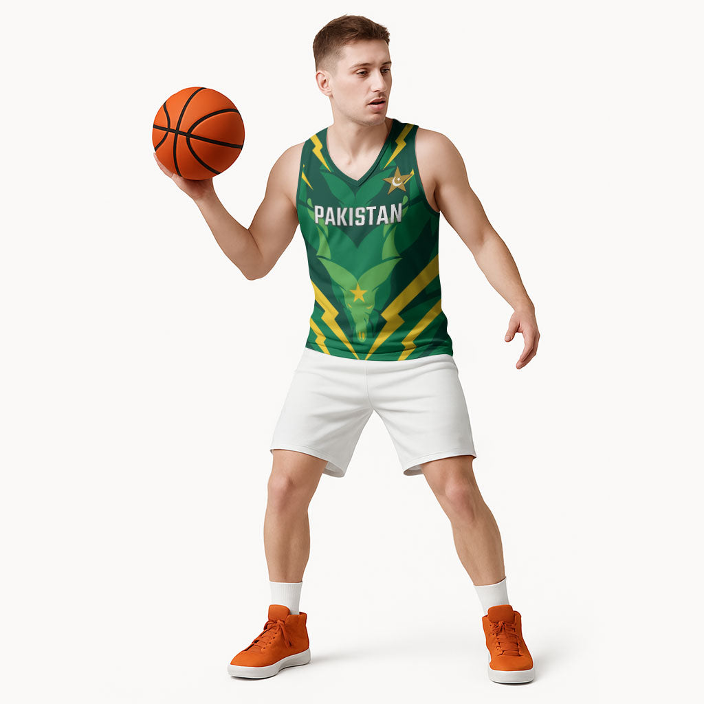 Custom Pakistan Cricket Basketball Jersey Markhor Spirit
