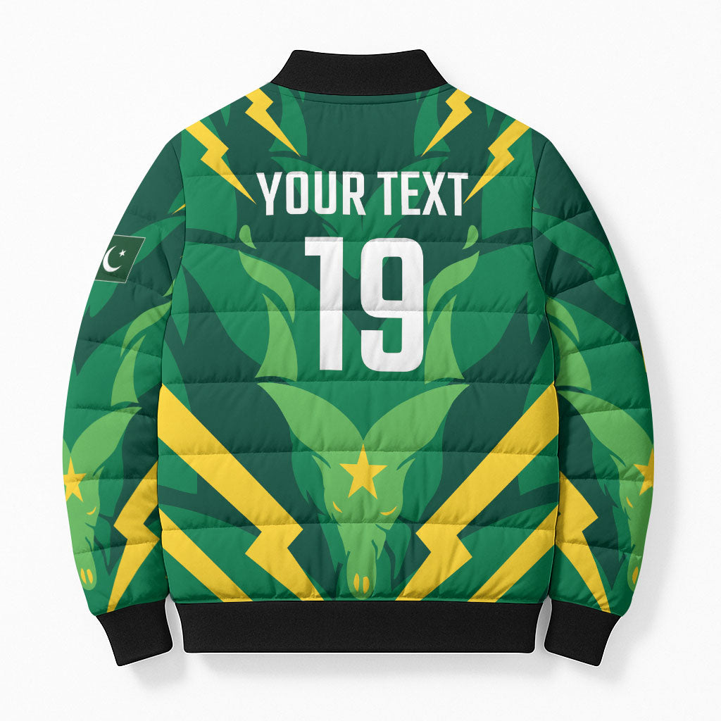 Custom Pakistan Cricket Bomber Puffer Jacket Markhor Spirit