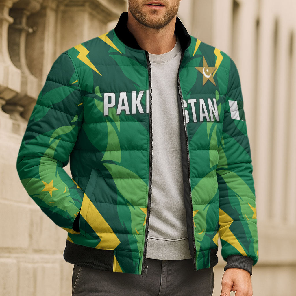 Custom Pakistan Cricket Bomber Puffer Jacket Markhor Spirit