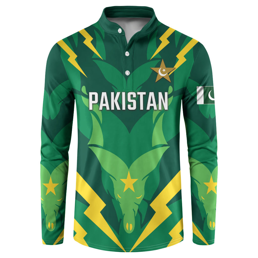 Custom Pakistan Cricket Button Sweatshirt Markhor Spirit