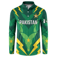 Custom Pakistan Cricket Button Sweatshirt Markhor Spirit