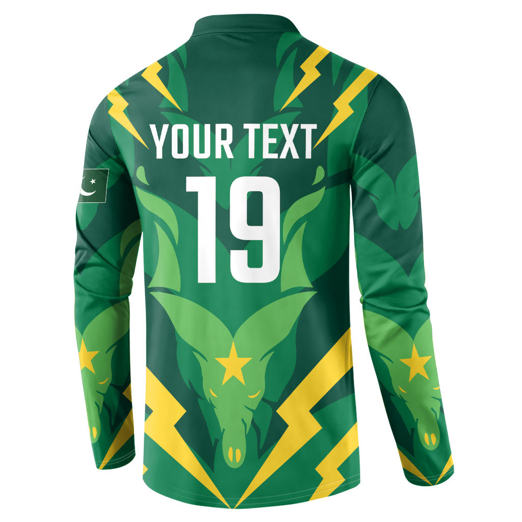 Custom Pakistan Cricket Button Sweatshirt Markhor Spirit