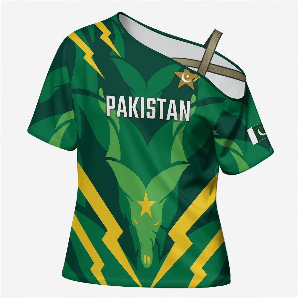 Custom Pakistan Cricket Cross Shoulder Shirt Markhor Spirit