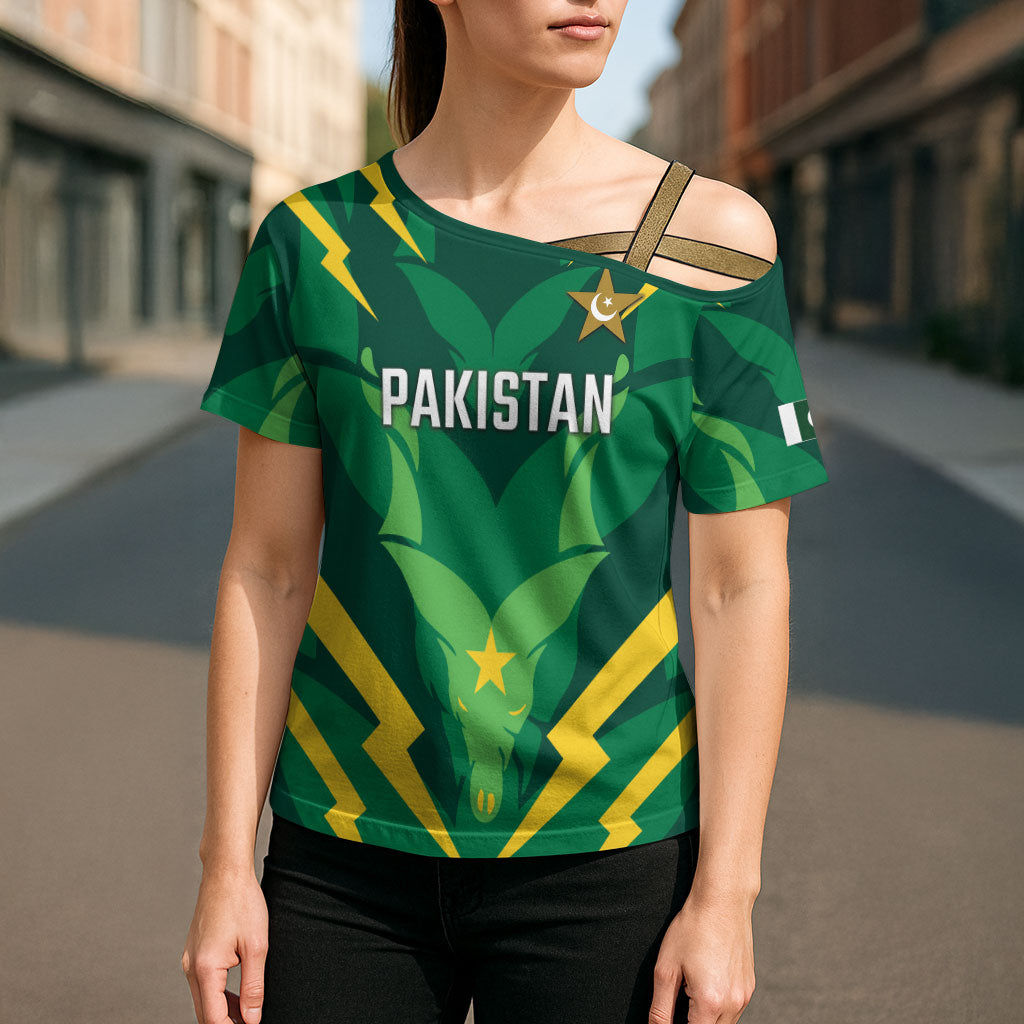Custom Pakistan Cricket Cross Shoulder Shirt Markhor Spirit