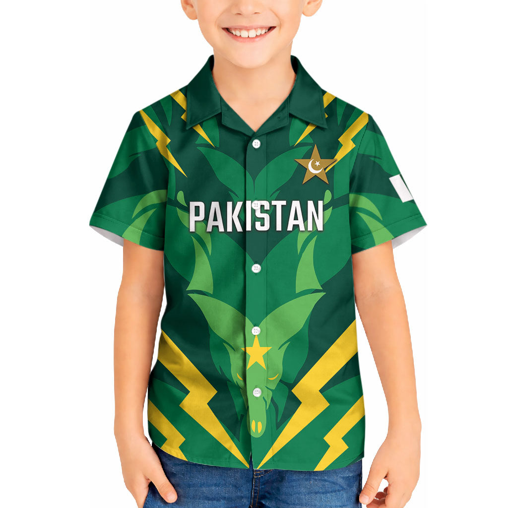 Custom Pakistan Cricket Kid Hawaiian Shirt Markhor Spirit