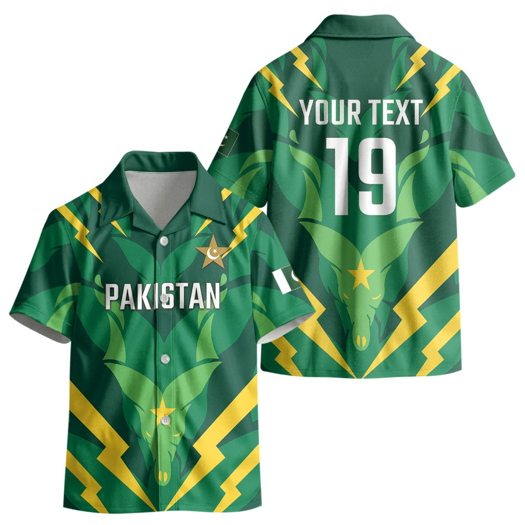 Custom Pakistan Cricket Kid Hawaiian Shirt Markhor Spirit
