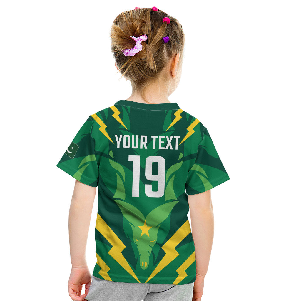 Custom Pakistan Cricket Kid T Shirt Markhor Spirit