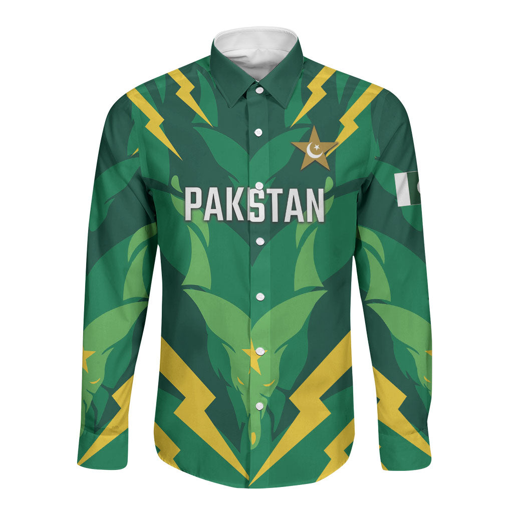 Custom Pakistan Cricket Long Sleeve Button Shirt Markhor Spirit