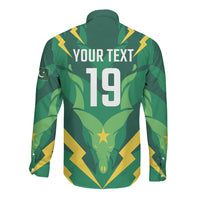 Custom Pakistan Cricket Long Sleeve Button Shirt Markhor Spirit