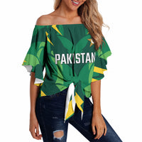 Custom Pakistan Cricket Off Shoulder Wrap Waist Top Markhor Spirit
