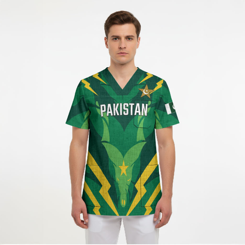 Custom Pakistan Cricket Scrub Top Markhor Spirit