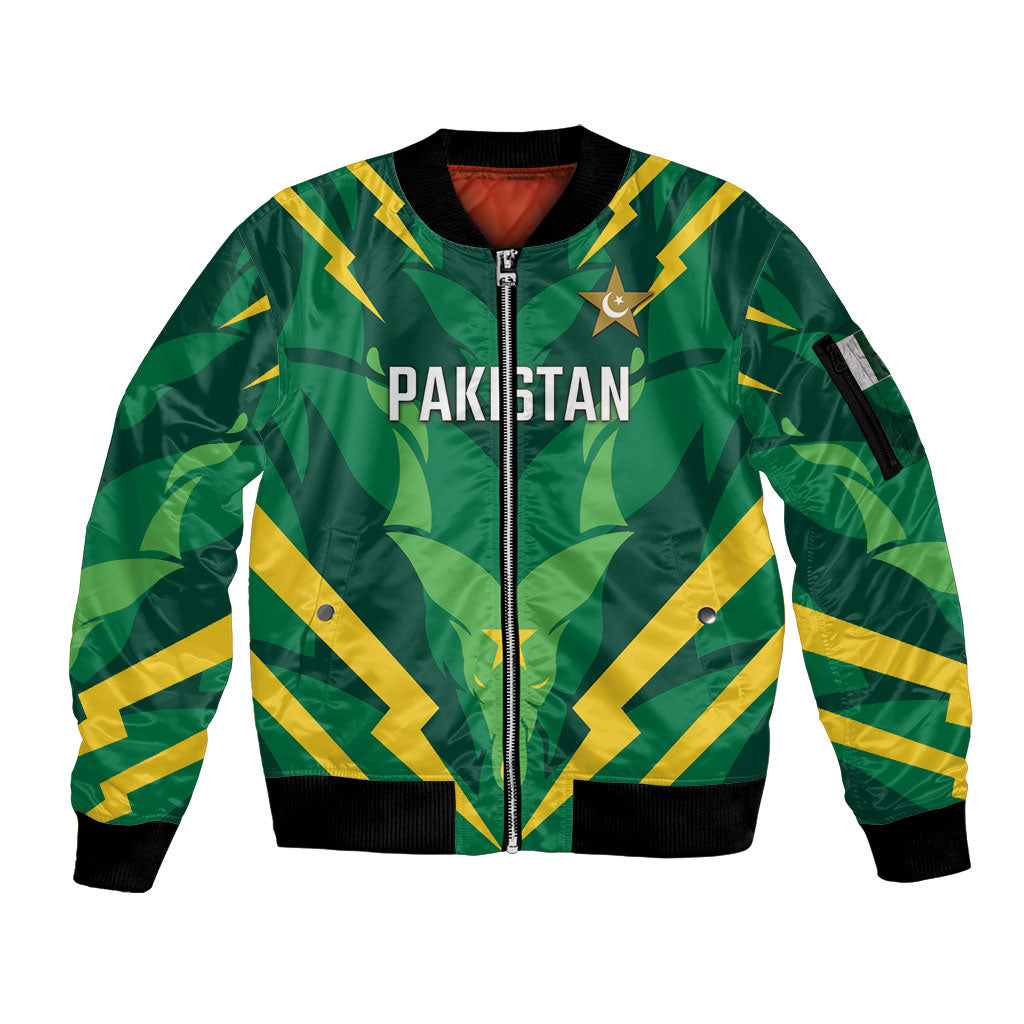 Custom Pakistan Cricket Sleeve Zip Bomber Jacket Markhor Spirit