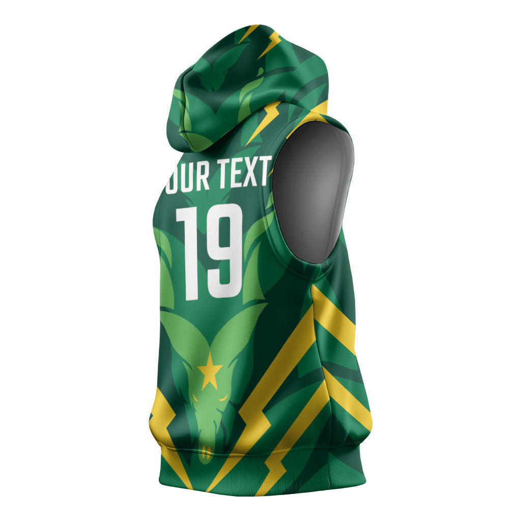 Custom Pakistan Cricket Sleeveless Hoodie Markhor Spirit