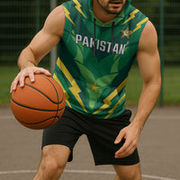 Custom Pakistan Cricket Sleeveless Hoodie Markhor Spirit