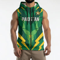 Custom Pakistan Cricket Sleeveless Zip Hoodie Markhor Spirit