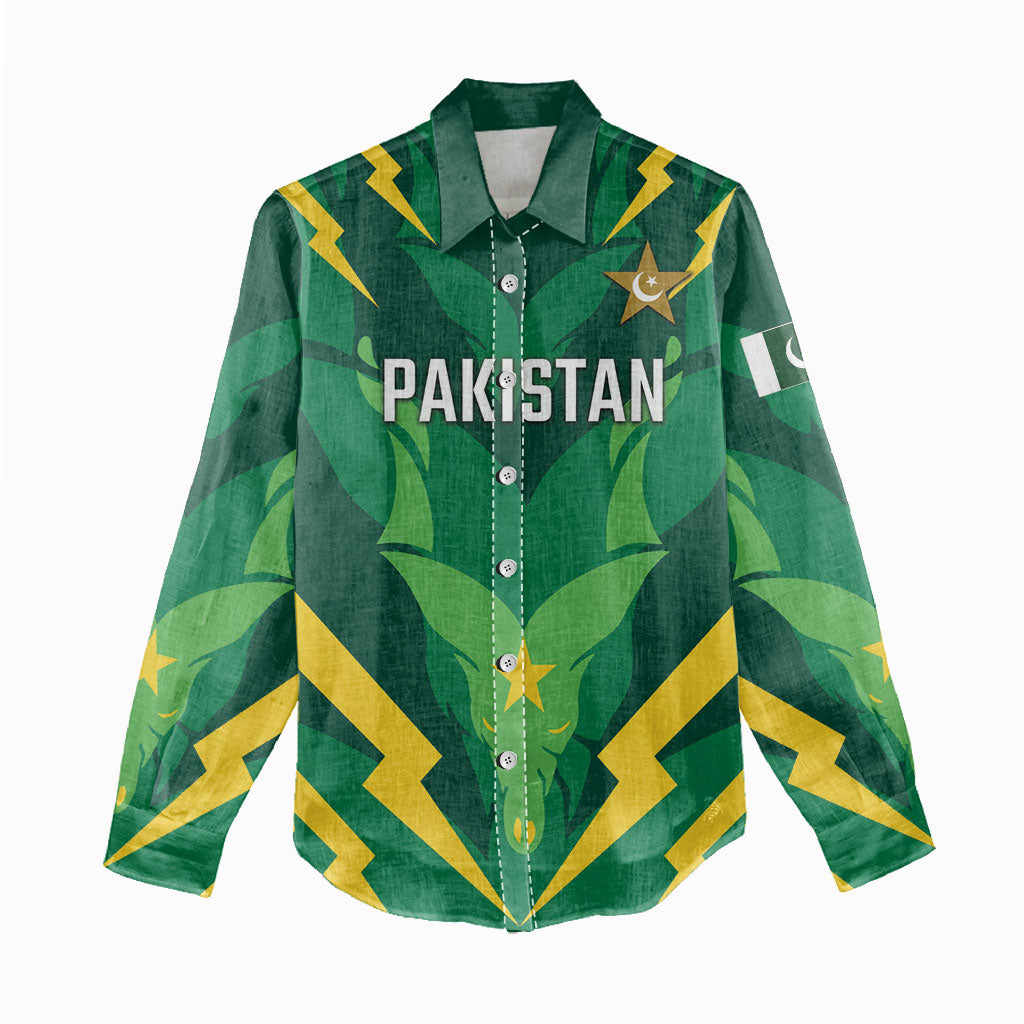 Custom Pakistan Cricket Women Casual Shirt Markhor Spirit