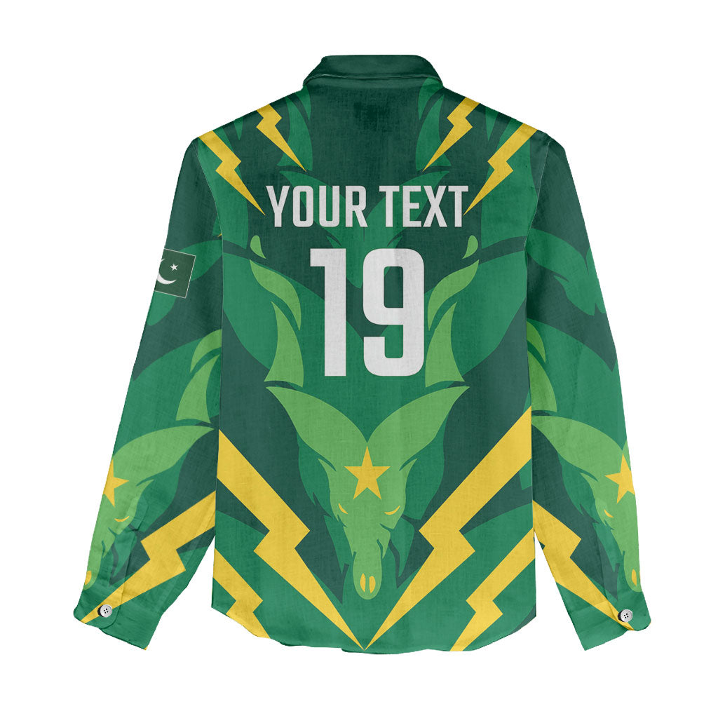 Custom Pakistan Cricket Women Casual Shirt Markhor Spirit