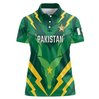 Custom Pakistan Cricket Women Polo Shirt Markhor Spirit