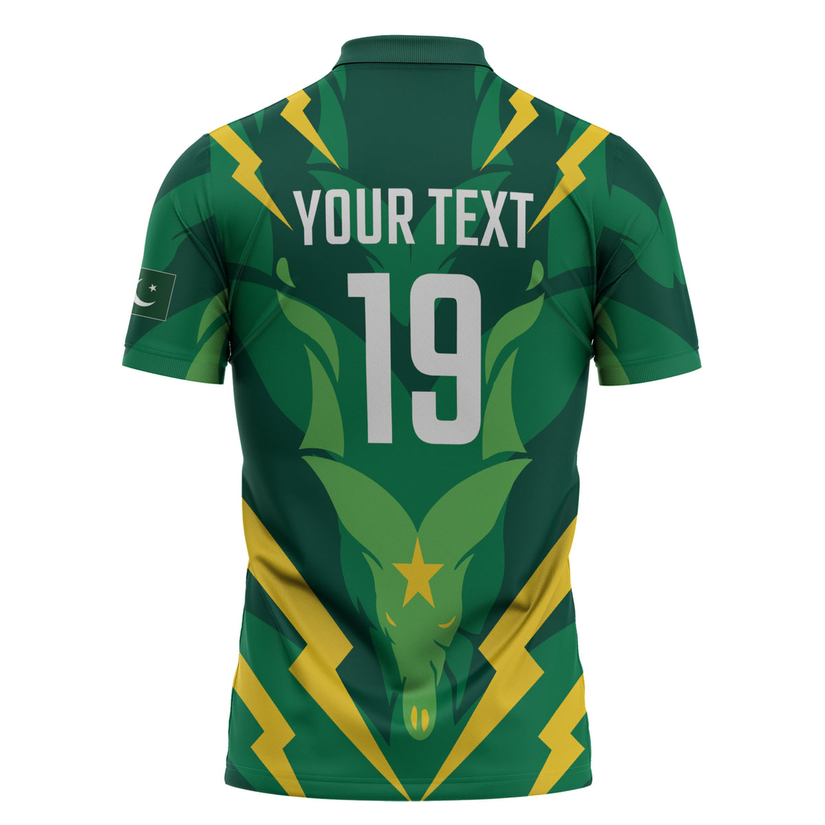 Custom Pakistan Cricket Zipper Polo Shirt Markhor Spirit