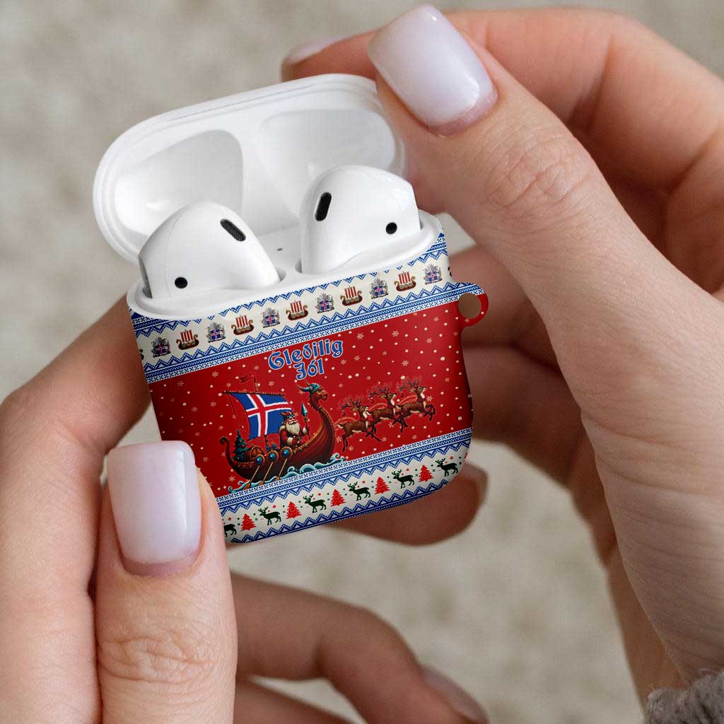 Iceland Viking Santa Christmas AirPods Case Funny Reindeer Norse Xmas - Wonder Print Shop