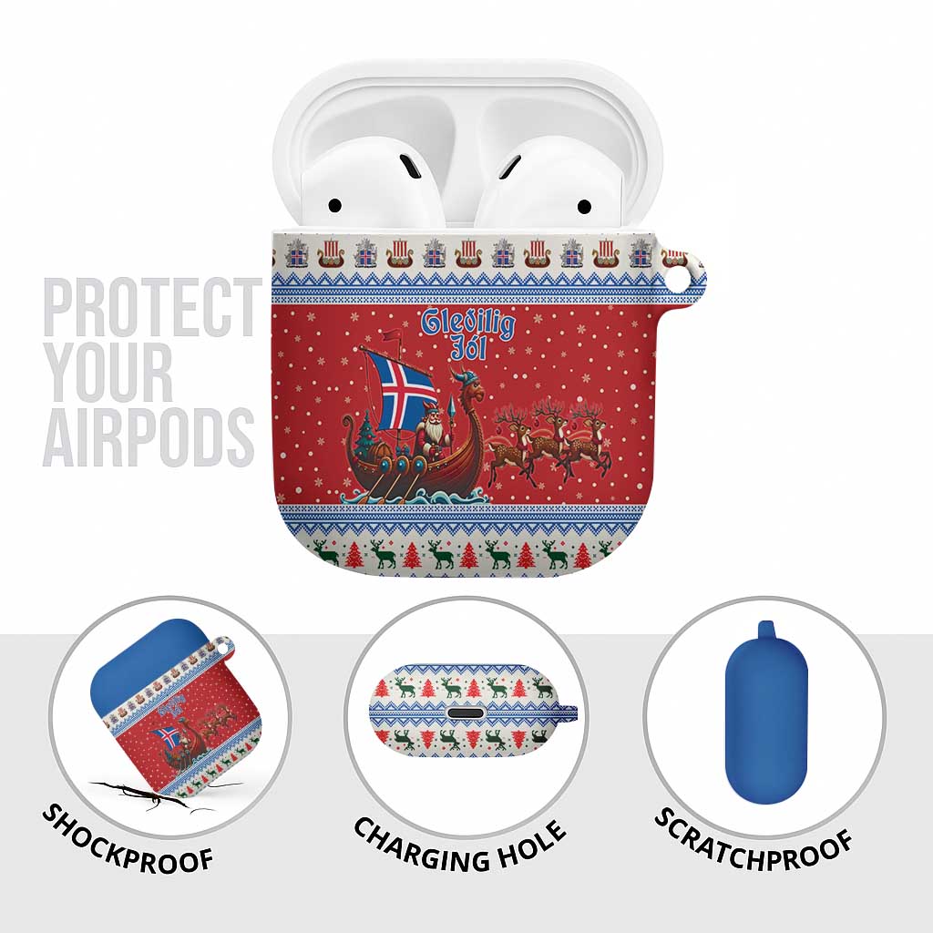 Iceland Viking Santa Christmas AirPods Case Funny Reindeer Norse Xmas - Wonder Print Shop