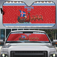 Iceland Viking Santa Christmas Auto Sun Shade Funny Reindeer Norse Xmas - Wonder Print Shop