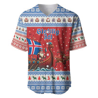 Iceland Viking Santa Christmas Baseball Jersey Funny Reindeer Norse Xmas - Wonder Print Shop