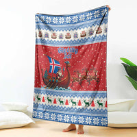 Iceland Viking Santa Christmas Blanket Funny Reindeer Norse Xmas - Wonder Print Shop